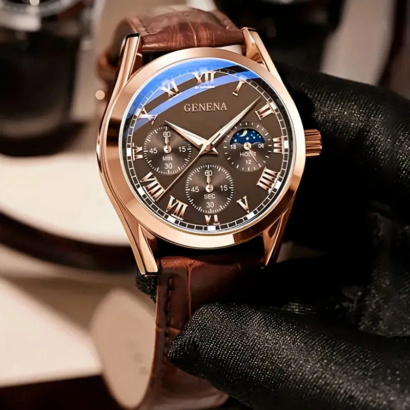 Men’s Business & Casual Quartz Watch – Simple Classic Design