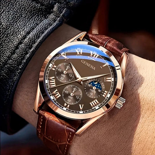 Men’s Business & Casual Quartz Watch – Simple Classic Design