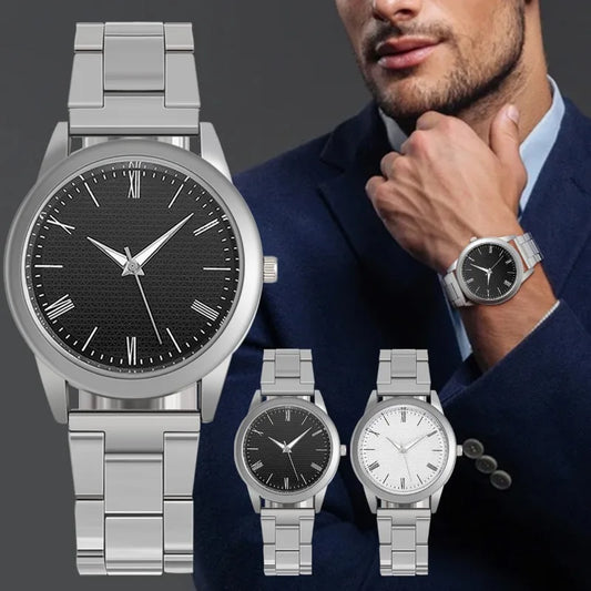Men’s Luxury Stainless Steel Watch – Business Casual Quartz Wristwatch